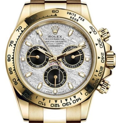 Rolex Daytona White Tag Meteorite Dial Yellow Gold Daytona