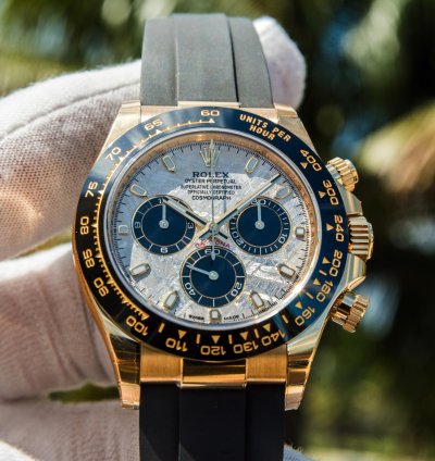 Rolex Daytona Yellow Gold - Meteorite Dial - Oysterflex discontinued