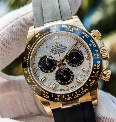 Rolex Daytona Yellow Gold - Meteorite Dial - Oysterflex discontinued