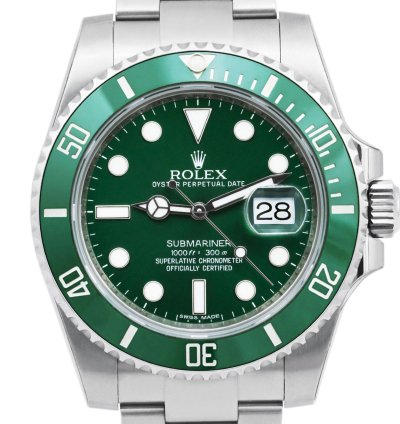 Rolex Submariner Date Hulk 116610lv - 2013 Full Set Unworn Fully Stickered Green Dial