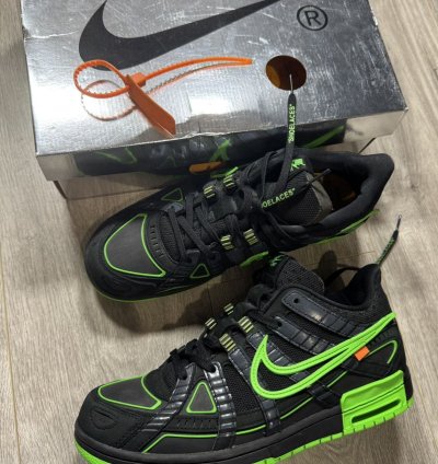 Nike Air Rubber Dunk Off-white Green Strike Mens Sneakers