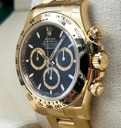 Rolex Daytona Yellow Gold Black Dial Yellow Gold Bracelet 126508 Unworn 2024