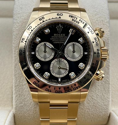 Rolex Daytona Yellow Gold Black Diamond Dial 126508 Unworn 2024