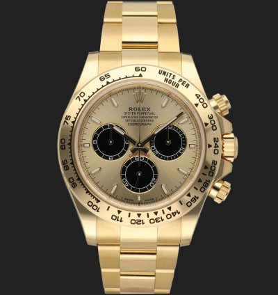 Rolex Daytona Yellow Gold Champagne Dial 126508 New