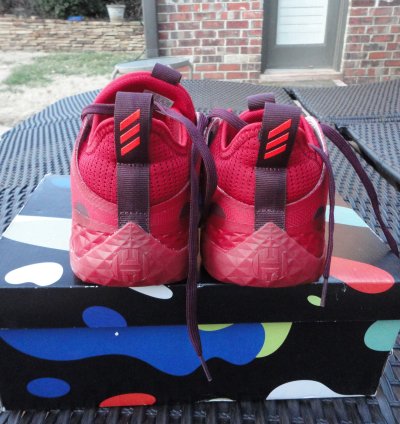 Adidas Harden Red Polka Dot Futurenatural Sneakers Sz 8