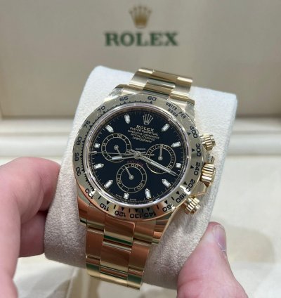Rolex Daytona Yellow Gold Daytona Black Dial 2022 Unworn 116508 Box And Papers