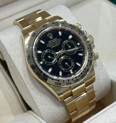 Rolex Daytona Yellow Gold Daytona Black Dial 2022 Unworn 116508 Box And Papers