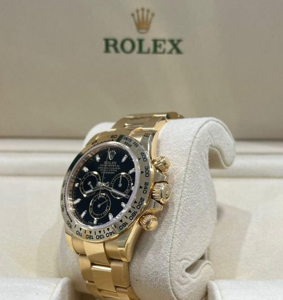 Rolex Daytona Yellow Gold Daytona Black Dial 2022 Unworn 116508 Box And Papers