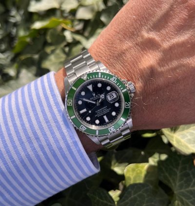 Rolex Submariner Date Kermit Full Sticker On Full Set 2010
