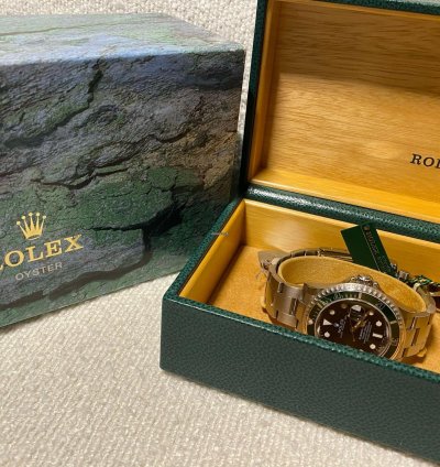 Rolex Submariner Date Kermit Nos Fat Four Mk1 Full Set Sticker 16610lv