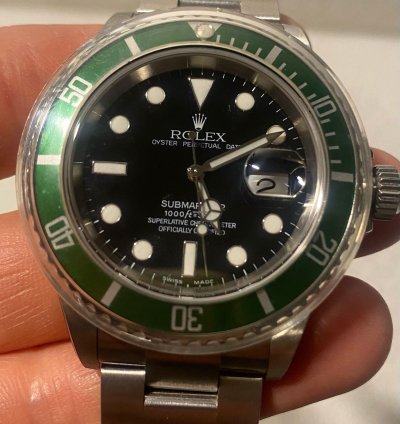 Rolex Submariner Date Kermit Nos Fat Four Mk1 Full Set Sticker 16610lv