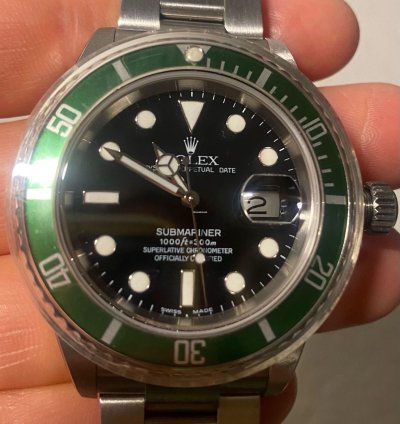Rolex Submariner Date Kermit Nos Fat Four Mk1 Full Set Sticker 16610lv