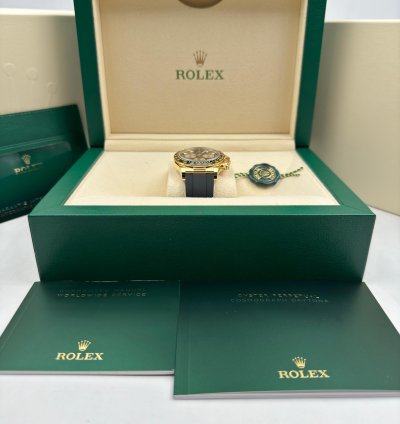 Rolex Daytona Yellow Gold Oysterflex Black Diamond 126518ln Unworn 2024