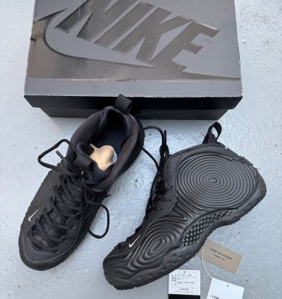 Nike Comme Des Garcons Homme Plus Air Foamposite One Black