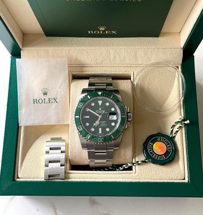 Rolex Submariner Date Magnifique Rolex Hulk Neuve