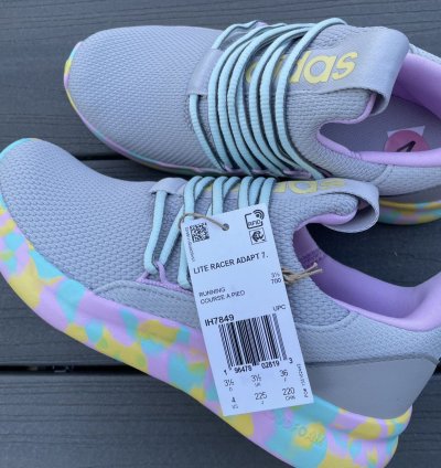 Adidas Lite Racer Adapt 7 0 Kids Running Slipon Shoes Sz 4