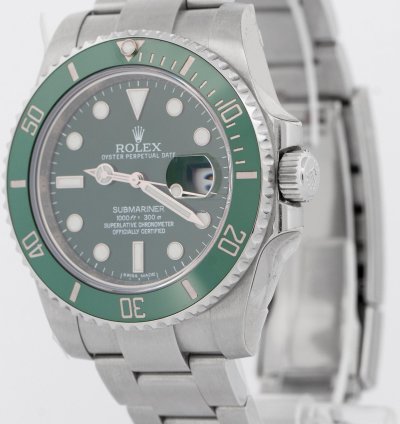 Rolex Submariner Date Papers New Old Stock Stickered Rolex Submariner Date Hulk Green 116610 Lv Box
