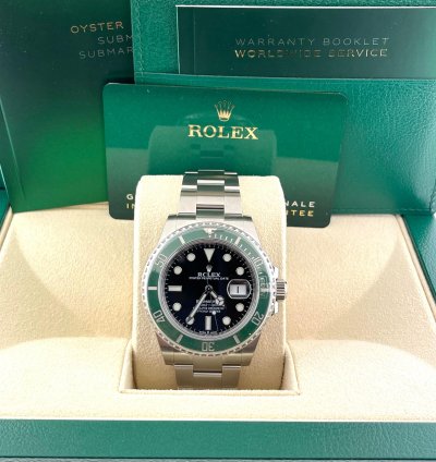 Rolex Submariner Date Unworn 2021 Submariner 126610lv Kermit Black Dial With Box And Papers 41mm