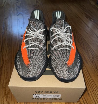Adidas Men Syeezy Boost 350 V2 Carbon Beluga Size 12 Hq7045