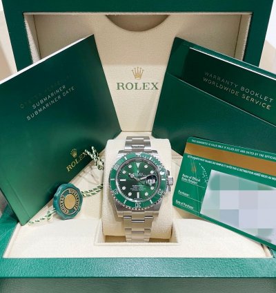 Rolex Submariner Date Unworn Submariner Date 40mm 116610lv Stainless Steel Hulk Green Dial Green Bezel