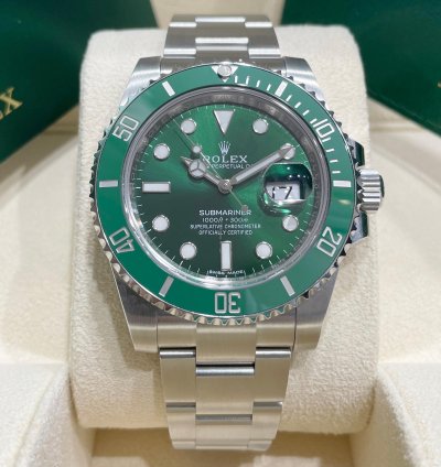 Rolex Submariner Date Unworn Submariner Date 40mm 116610lv Stainless Steel Hulk Green Dial Green Bezel