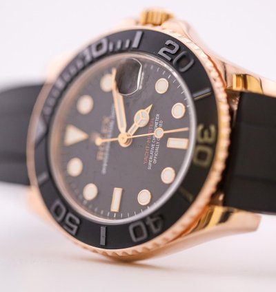 Rolex Yacht-master 37 2016 Yacht-master 37 Rose Gold Case Oysterflex Bracelet 268655 Unworn