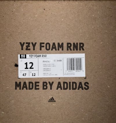 Adidas Men Yeezy Foam Rnnr Sand Size 12 Fy4567