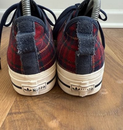 Adidas Nizza Rf Platform Red Plaid Flannel Sneakers 9