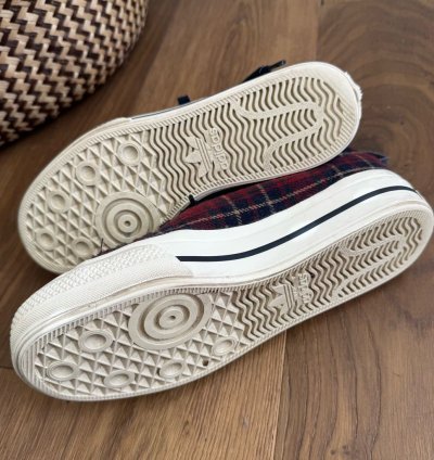 Adidas Nizza Rf Platform Red Plaid Flannel Sneakers 9