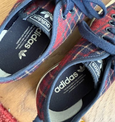 Adidas Nizza Rf Platform Red Plaid Flannel Sneakers 9