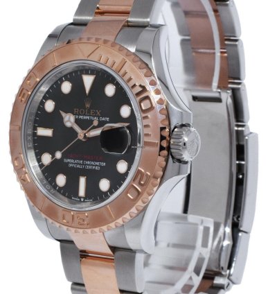 Rolex Yacht-master 40 Nos Rolex Yacht-master 40 18k Rose Gold Steel Black Dial Watch 21 126621