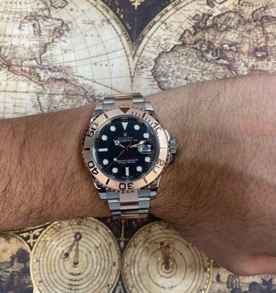 Rolex Yacht-master 40 Nos Rolex Yacht-master 40 18k Rose Gold Steel Black Dial Watch 21 126621