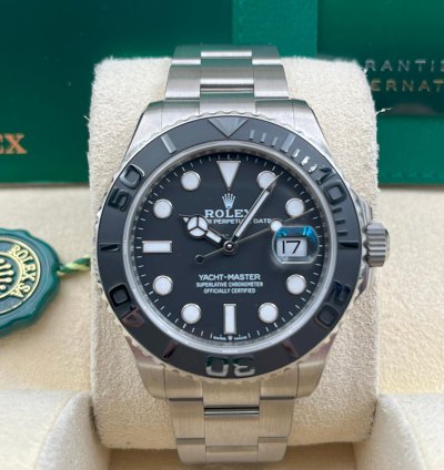 Rolex Yacht-master 42 Unworn Yacht-master 42mm Black Dial Titanium Bracelet 226627 Box Papers 2024