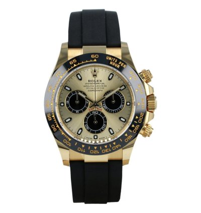 Rolex Daytona Yellow Gold Oysterflex Champagne Dial 116518ln