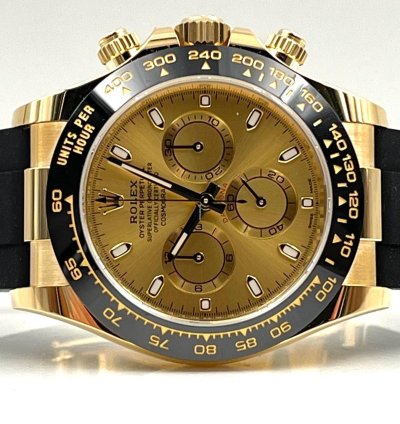 Rolex Daytona Yellow Gold Oysterflex Champagne Dial 116518ln Unworn 2023