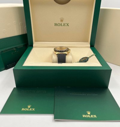 Rolex Daytona Yellow Gold Oysterflex Champagne Dial 116518ln Unworn 2023