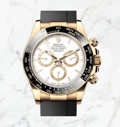 Rolex Daytona Yellow Gold Oysterflex White Dial 126518ln new Unworn