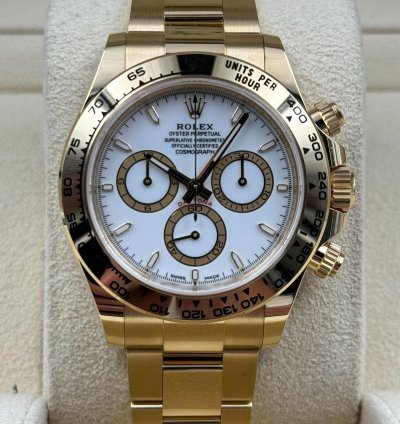Rolex Daytona Yellow Gold White Dial Yellow Gold Bracelet 126508 Unworn 2024