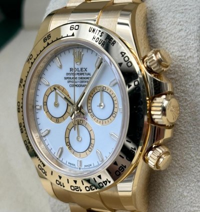 Rolex Daytona Yellow Gold White Dial Yellow Gold Bracelet 126508 Unworn 2024
