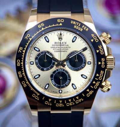 Rolex Daytona Yellow Gold Yml Dial Complete Set 116518ln