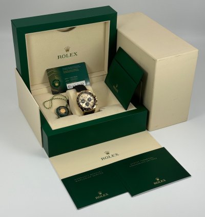 Rolex Daytona Yellow Gold Yml Dial Complete Set 116518ln