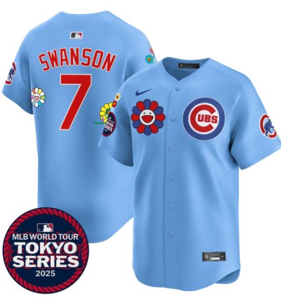 Dansby Swanson Jersey 7 Chicago Cubs Tokyo Series 2025 Vapor Premier Limited Stitched Blue