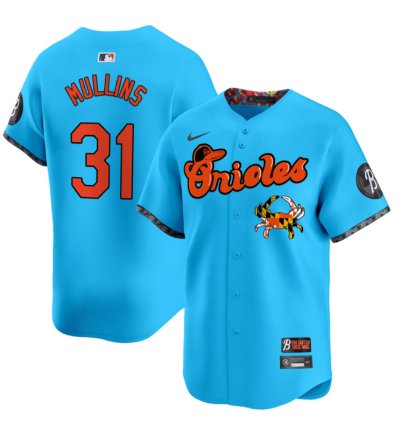 Cedric Mullins Jersey 31 Baltimore Orioles Maryland Blue Crab Vapor Stitched Light Blue