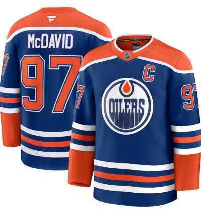 Edmonton Oilers 97 Connor Mcdavid Home Premium Jersey Royal