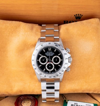 Rolex Daytona Zenith Black Dial - Ref 16520 - Ser - Full Set Eu 1999 - Nos Stickers