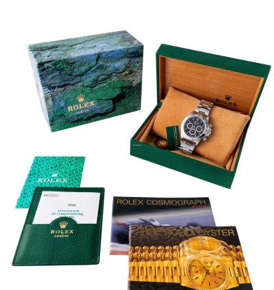 Rolex Daytona Zenith Black Dial - Ref 16520 - Ser - Full Set Eu 1999 - Nos Stickers