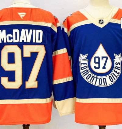 Edmonton Oilers 97 Connor Mcdavid Jersey Stitched Blue