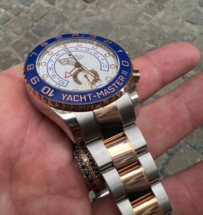 Rolex Yacht-master Ii Oro Rosa Rose Gold Steel Full Set Plastiche Plastic