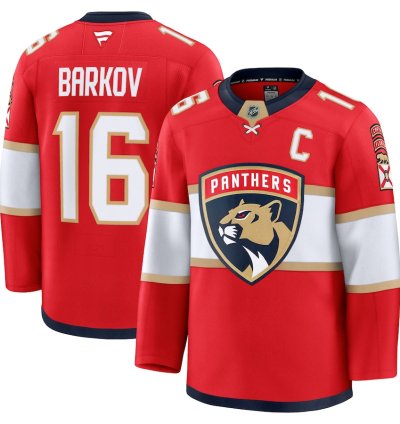 Florida Panthers 16 Aleksander Barkov Home Premium Jersey Red