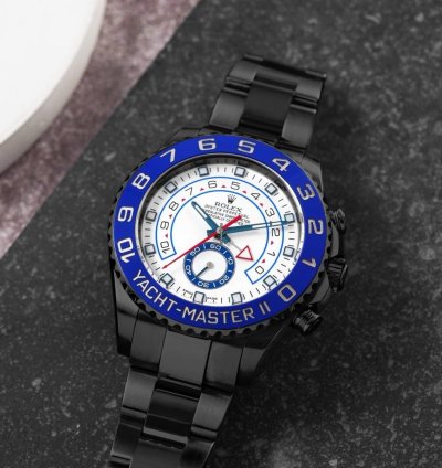 Rolex Yacht-master Ii Pvd Dlc Coated Stainless Steel Watch 116680